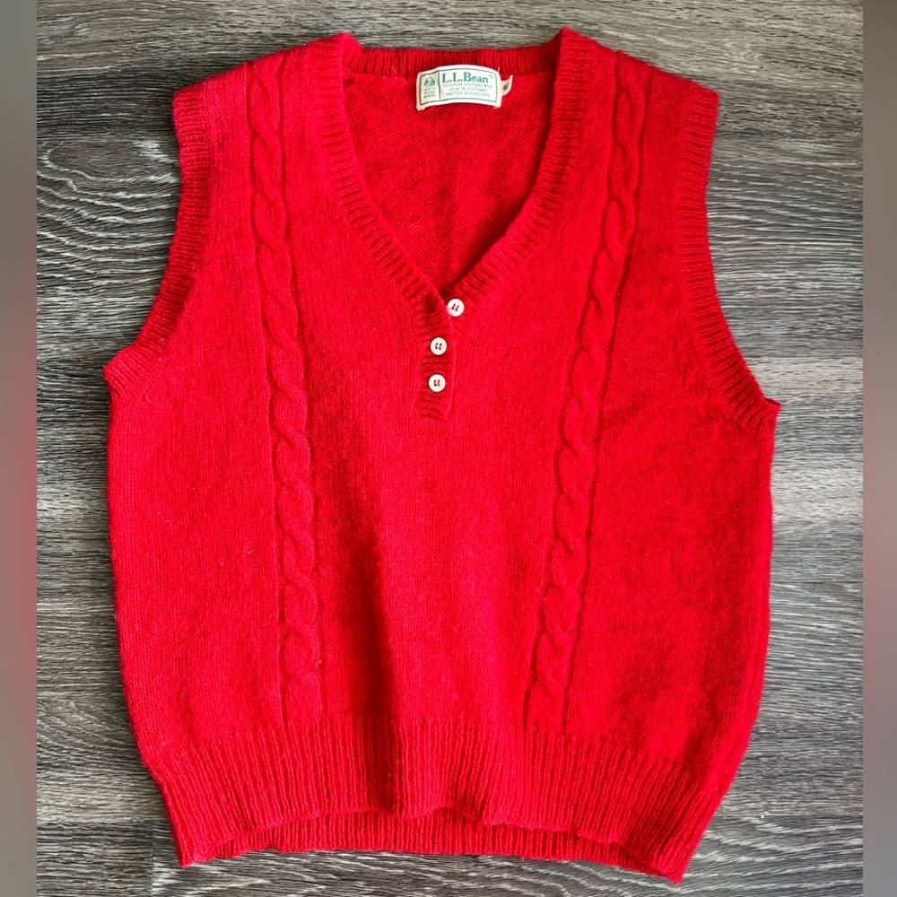Red Sweater Vest